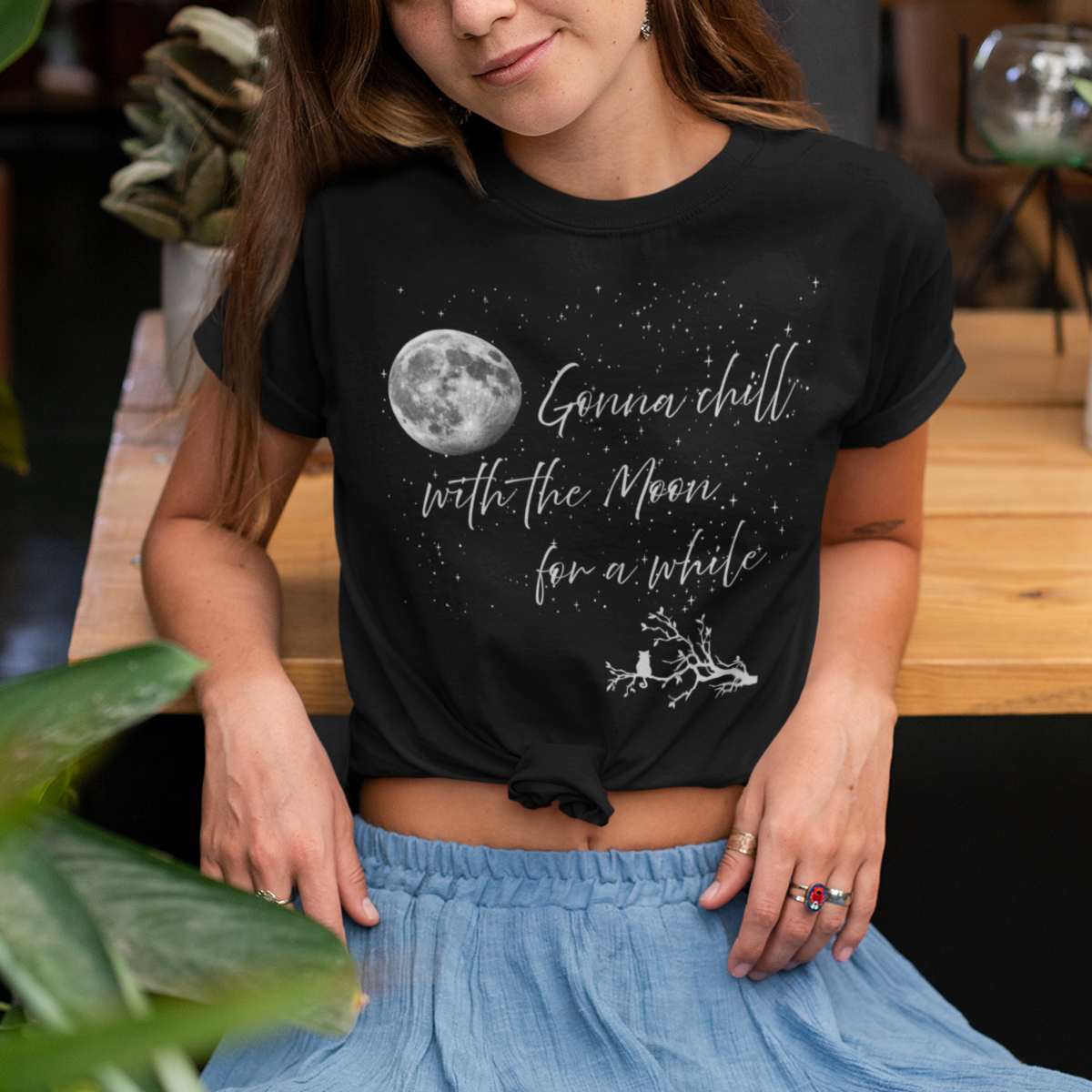 Chill with Moon : Cosmic Tee