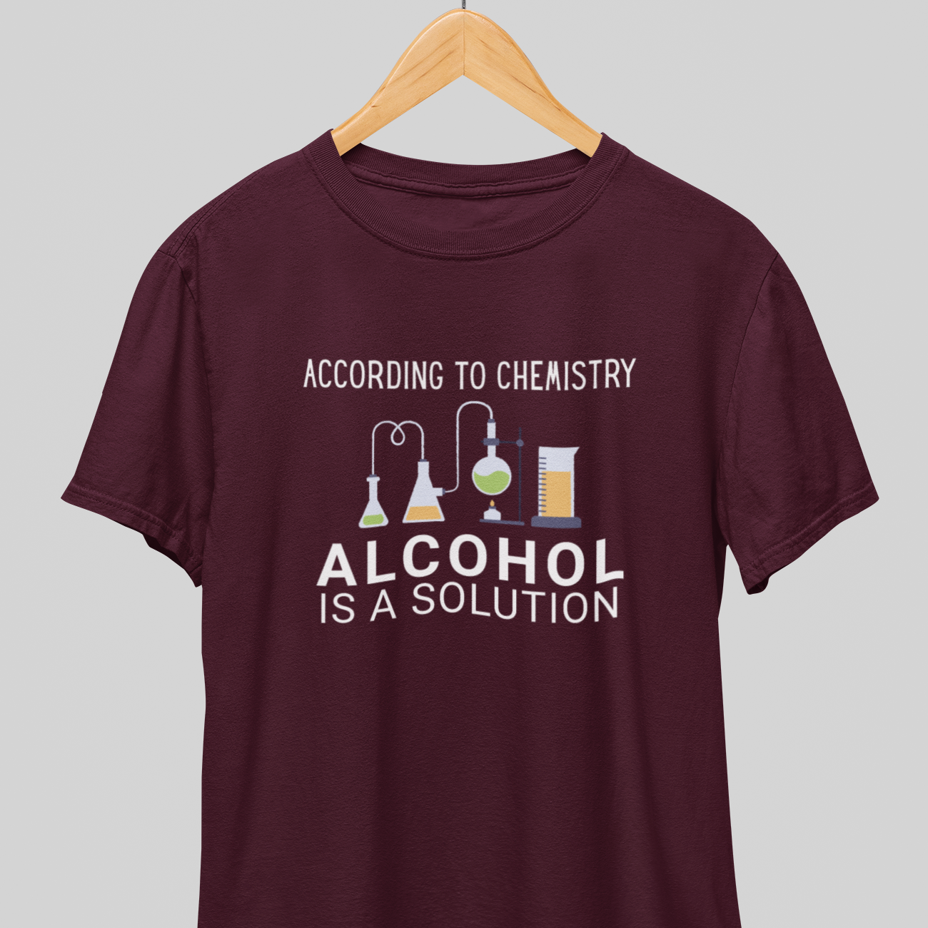 Alcohol is Solution : Fun Nerdy Tee