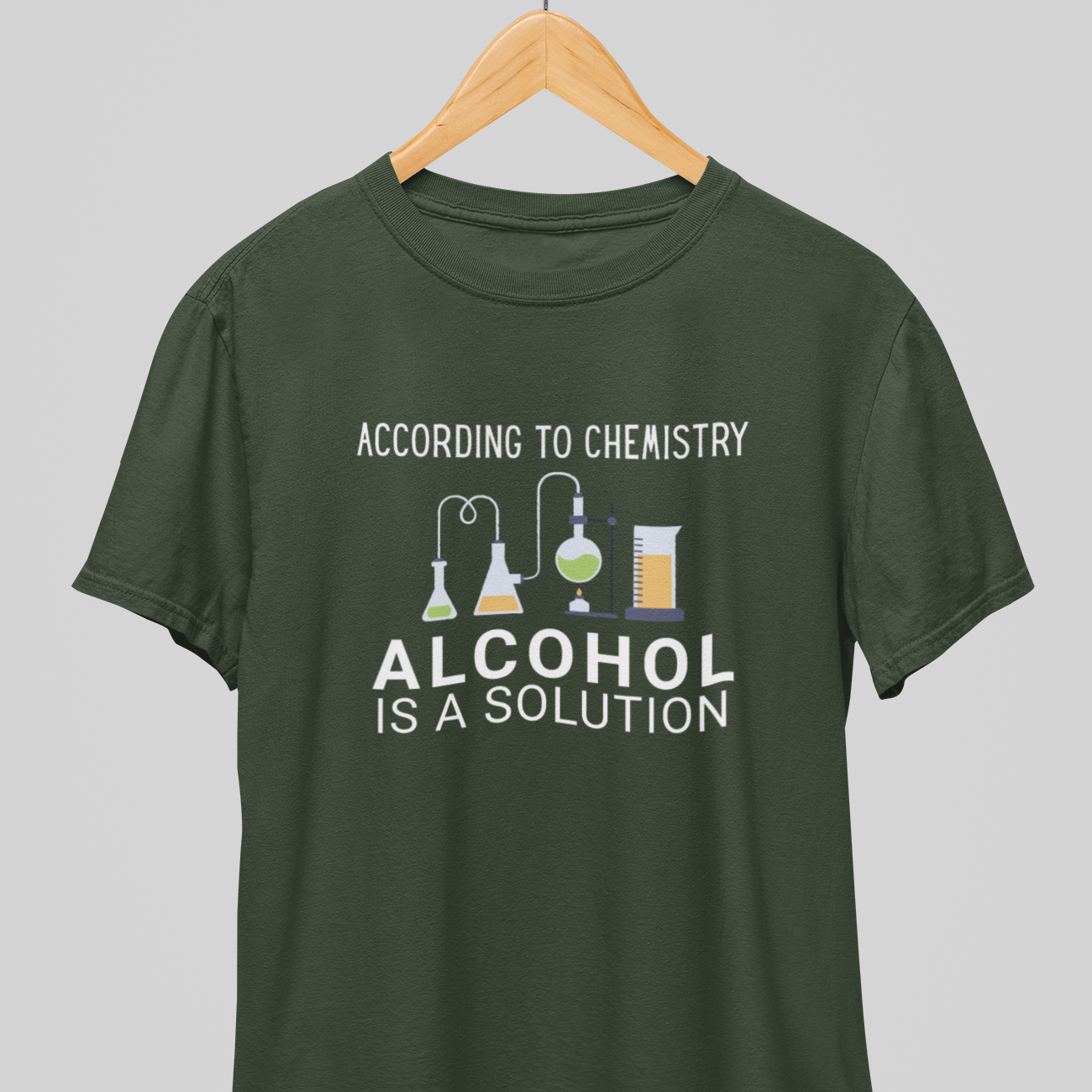 Alcohol is Solution : Fun Nerdy Tee