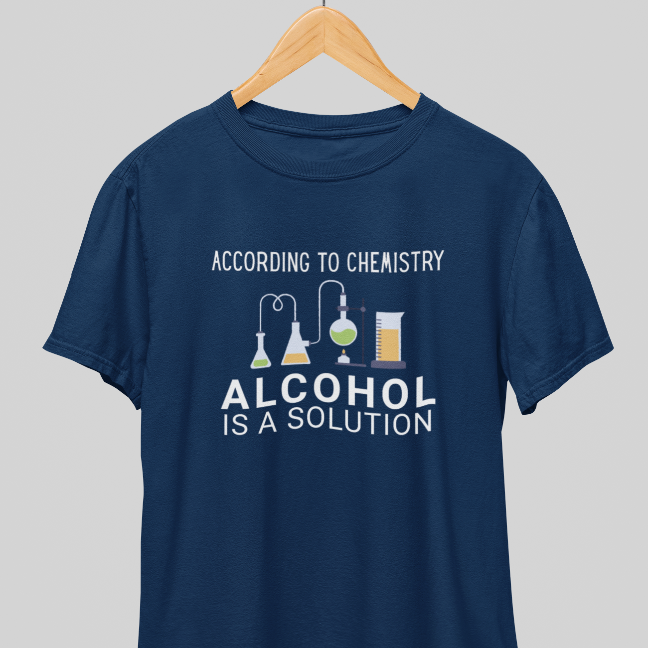 Alcohol is Solution : Fun Nerdy Tee