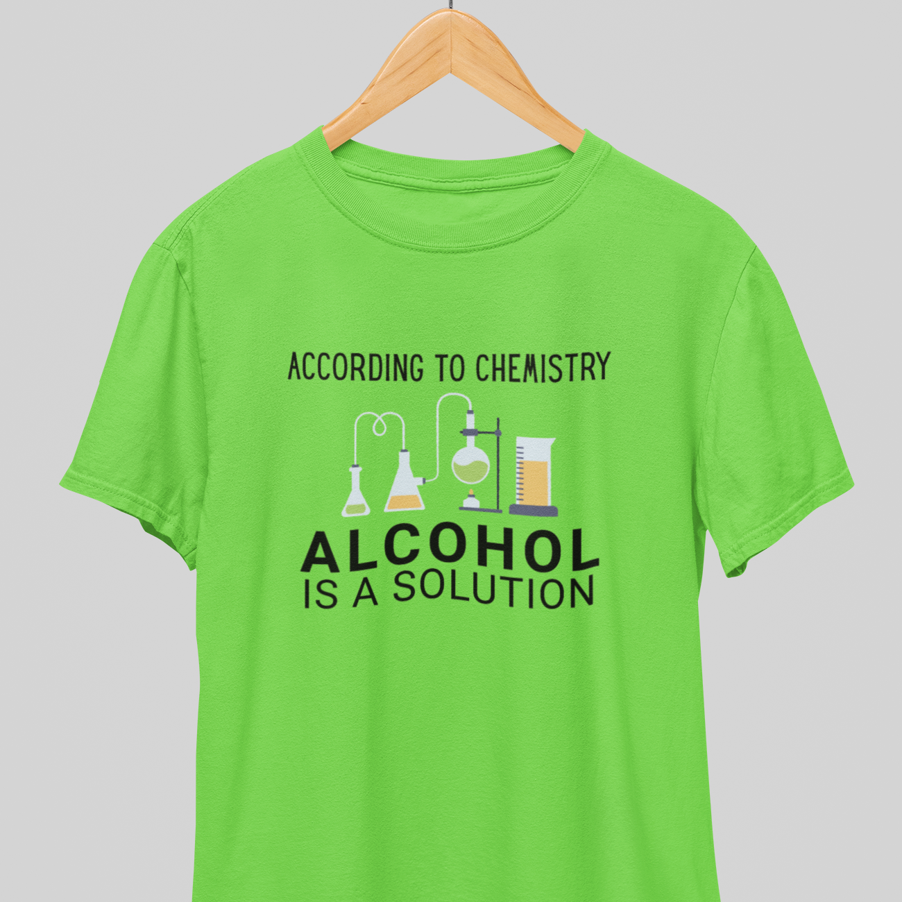 Alcohol is Solution : Fun Nerdy Tee