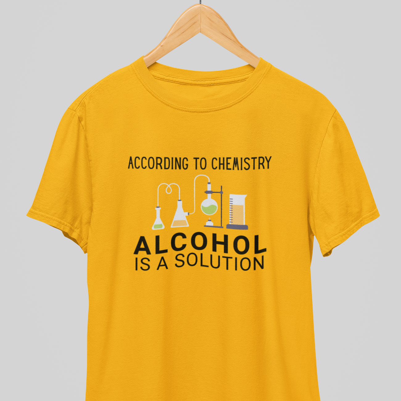 Alcohol is Solution : Fun Nerdy Tee